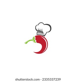chili chef logo creative vector design illustration