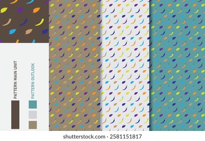 Chili Colorful Seamless textile cloth pattern collection vector illustration
