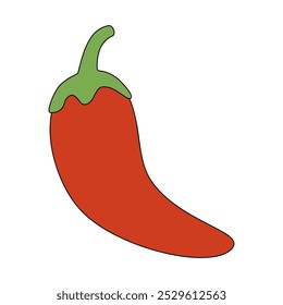 Páginas de colorir chili para crianças. Pimenta de traço e cor. Chili Flashcard para crianças. Vegetal vermelho chili linha arte vetor para colorir livros. Planilhas de jardim de infância e pré-escola imprimíveis para crianças. 