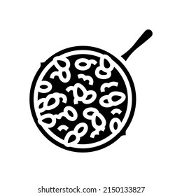 chili con carne glyph icon vector. chili con carne sign. isolated contour symbol black illustration