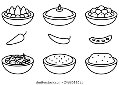 Chili Con Carne line art fun playful creative illustration