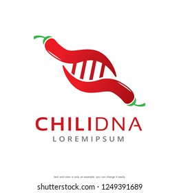Chili DNA Logo Template Design Vector, Emblem, Concept Design, Creative Symbol, Icon