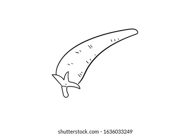chili doodle icon vector hand drawing 