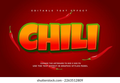 chili editable text effect template