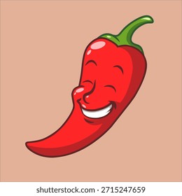 Ilustración de expresión facial de chili, archivo de Vector