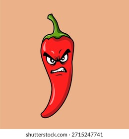 chili facial expression illustration, vector file