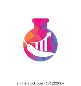 Chili finance lab shape concept logo design. Stats Chili logo design vector template. Red Chili Symbol Icon