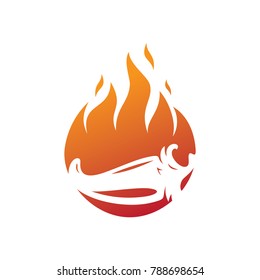 Chili Fire logo designs concept, Chili Logo designs template