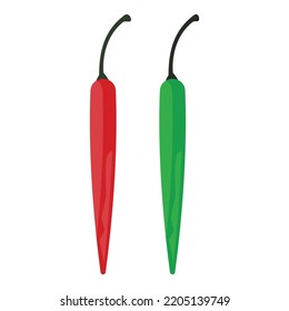 Chili Gambar Pfeffer Vektor Symbol