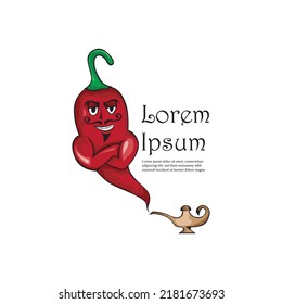 CHILI GENIE VECTOR PLANTILLA LOGO LIBRE