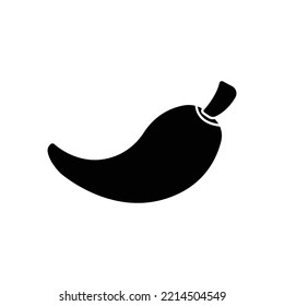 Chili glyph icon illustration. icon illustration related to spices, cooking spices. Simple vector design editable.