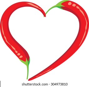 chili with heart shape icon