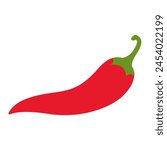 Chili hot pepper icon. Red chilli cayenne peppers. Vector illustration