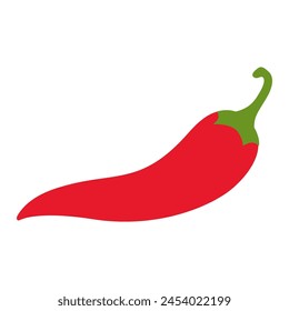 Chili hot pepper icon. Red chilli cayenne peppers. Vector illustration