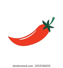 Chili hot pepper icon. Red chili cayenne peppers.