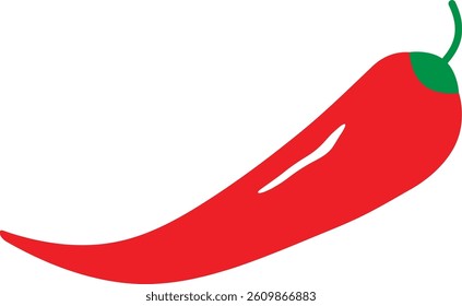 Chili hot pepper icon. Red chilli cayenne peppers. Vector illustration