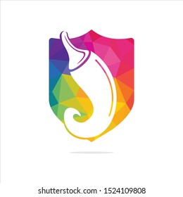 Chili hot and spicy food vector logo design inspiration. Chili pepper icon vector logo template.