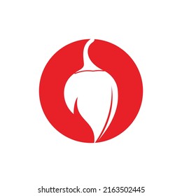 Chili hot and spicy food vector logo design inspiration. Chili pepper icon vector logo template.	