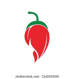 Chili hot and spicy food vector logo design inspiration. Chili pepper icon vector logo template.	