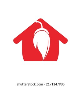 Chili hot and spicy food vector logo design inspiration. Chili pepper icon vector logo template.
