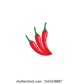 chili hot symbol and logo vector icon 