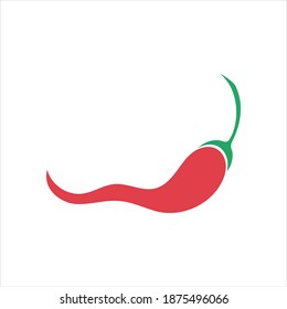símbolo caliente chili e icono del vector del logotipo