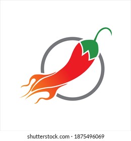 chili hot symbol and logo vector icon