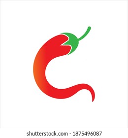 símbolo caliente chili e icono del vector del logotipo