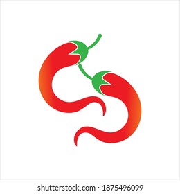 chili hot symbol and logo vector icon