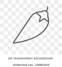 Chili icon. Chili design concept from Fruit and vegetables collection. Simple element vector illustration on transparent background.