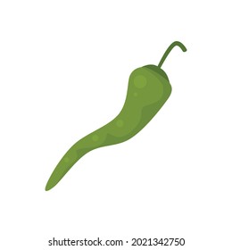 Icono de Chile. Ilustración plana del icono del vector chili aislado en fondo blanco