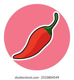 Chili icon graphic vector design illustration