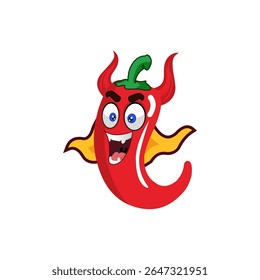 chili icon with horns depicting devil chili