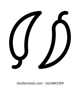 chili icon isolated sign symbol vector illustration - high quality black style vector icons
