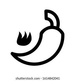 chili icon isolated sign symbol vector illustration - high quality black style vector icons
