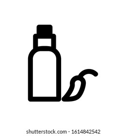 chili icon isolated sign symbol vector illustration - high quality black style vector icons

