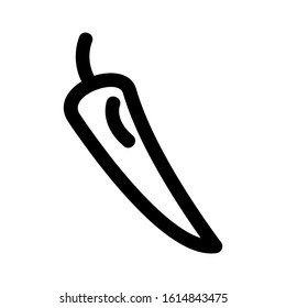 chili icon isolated sign symbol vector illustration - high quality black style vector icons
