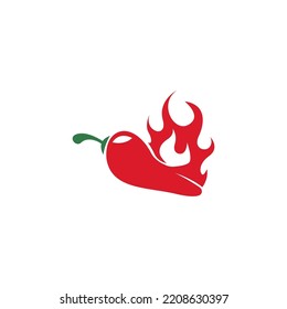 Chili icon logo design illustration template