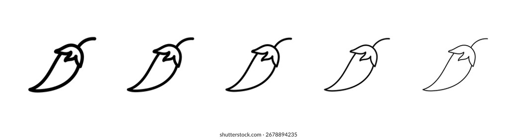 Chili icon for mobile concept and web design.