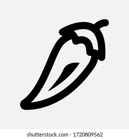Chili Icon on white background