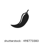 Chili icon. Pepper icon.  Hot pepper icon.  Chili pepper  vector icon. 