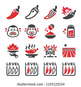 chili icon set