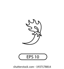 chili icon set isolated on the white background