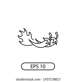 chili icon set isolated on the white background