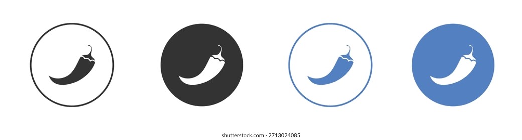 Icono de chile simple Vector minimalista EPS