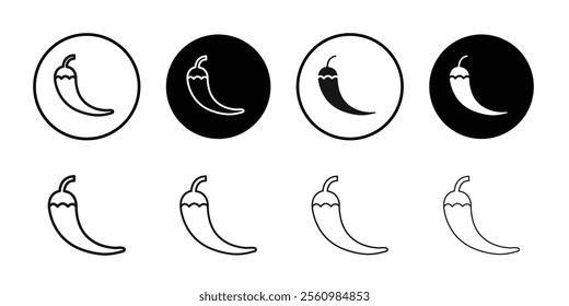Chili icon Symbol mark in filled style
