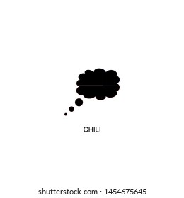 chili icon vector black design