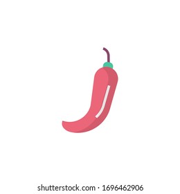 chili icon vector illustration flat style design. isolated on white background