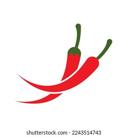 diseño del logotipo de la ilustración del vector del icono chili