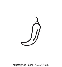 chili icon vector illustration outline style design. isolated on white background